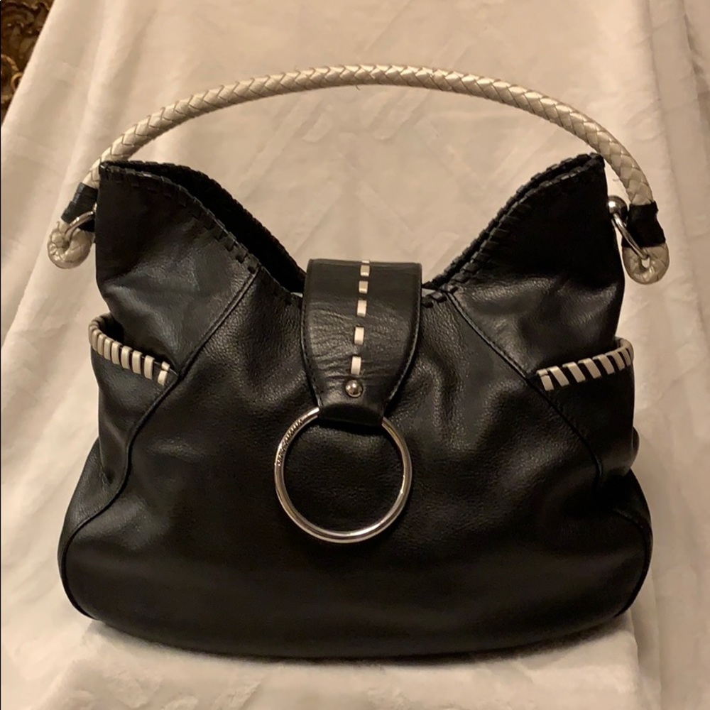 Maxximum black leather handbag